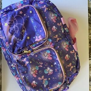 Sanrio Little Twin Stars duffle bag that folds down for easy travel